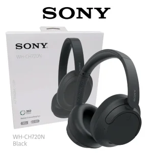 هدفون بلوتوثی سونی مدل WH-CH720N با نویز کنسلینگ فعال (ANC)، درگاه شارژ USB Type-C، دارای اتصالات همزمان به دو دستگاه، طراحی سبک و ارگونومیک