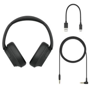 هدفون بلوتوثی سونی مدل WH-CH720N با نویز کنسلینگ فعال (ANC)، درگاه شارژ USB Type-C، دارای اتصالات همزمان به دو دستگاه، طراحی سبک و ارگونومیک