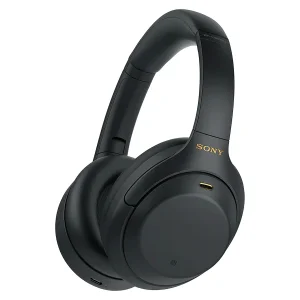 هدفون بلوتوثی سونی مدل WH-1000XM4 با نویز کنسلینگ فعال (ANC)، نویزکنسلینگ میکروفون (ENC)، درگاه شارژ USB Type-C، دارای میکروفون داخلی با کیفیت بالا، مقاوم در برابر رطوبت و عرق