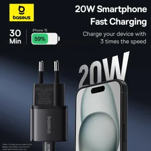 شارژر دیواری 20 وات بیسوس مدل GaN5S
