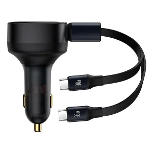 شارژر فندکی 33 وات بیسوس مدل B-ExpansionC به همراه کابل USB-C
