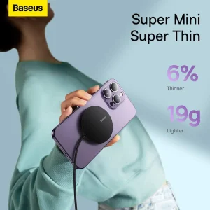 شارژر بی‌سیم 15 وات بیسوس مدل BS-W529