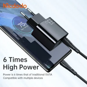 شارژر دیواری مکدودو مدل CH-0922 به همراه کابل تبدیل USB-C