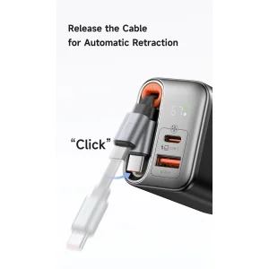 شارژر دیواری 67 وات مک دودو مدل CH-4100 به همراه کابل متصل به بدنه USB-C