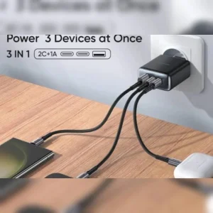 شارژر دیواری 45 وات 3 پورت مک دودو مدل 3-Ports به همراه کابل تبدیل USB-C به USB-C