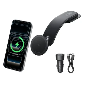 شارژر فندکی بی‌سیم 15 وات انکر مدل B2216 به همراه کابل تبدیل USB-C