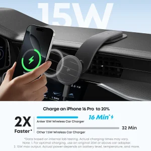 شارژر فندکی بی‌سیم 15 وات انکر مدل B2216 به همراه کابل تبدیل USB-C