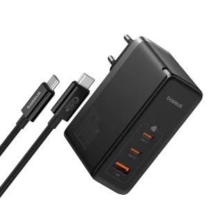 شارژر دیواری 160 وات بیسوس مدل CCGAN160CE به همراه کابل تبدیل USB-C