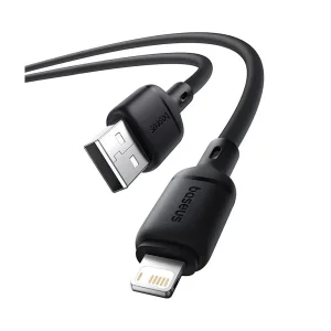 کابل تبدیل USB-A به لایتنینگ بیسوس مدل Silky P10377702113-01 طول 2 متر