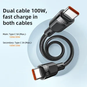 کابل تبدیل 1 به 2 USB-C مک دودو مدل CA-7470 طول 1.2 متر