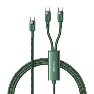 کابل تبدیل 1 به 2 USB-C مک دودو مدل CA-7470 طول 1.2 متر