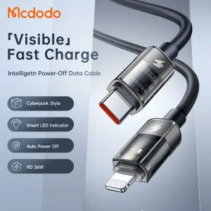 کابل تبدیل USB-C به لایتنینگ مک دودو مدل CA-3161 طول 1.8 متر