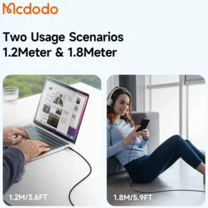 کابل تبدیل usb-c به لایتنینگ مک دودو مدل ca-285 36w طول 1.2 متر