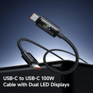 کابل USB-C مک دودو مدل Dual LED Displays 100W طول 1.2 متر