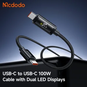 کابل USB- C مک دودو مدل Dual LED Display طول 1.2 متر