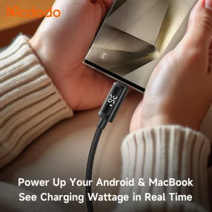 کابل USB- C مک دودو مدل Dual LED Display طول 1.2 متر