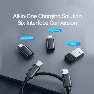 کابل تبدیل USB-C/USB به Lightning/USB-C/Micro USB مک‌ دودو مدل Box با طول 0.3 متر