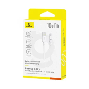 کابل تبدیل USB-A به USB-C بیسوس مدل Silky P10377703213-00 طول 1 متر