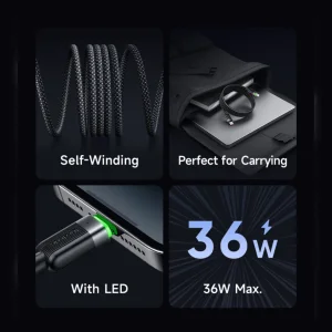 کابل تبدیلUSB-C به لایتنینگ مک دودو مدلCA-201 36W طول 1.2متر