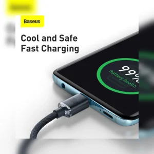 کابل usb-c بیسوس مدلcrystal shine100W new packطول۱.۲متر