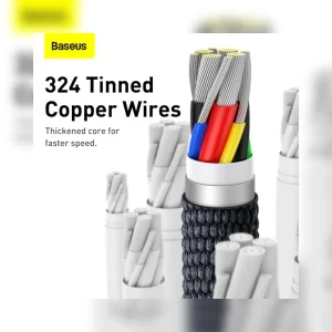 کابل usb-c بیسوس مدلcrystal shine100W new packطول۱.۲متر
