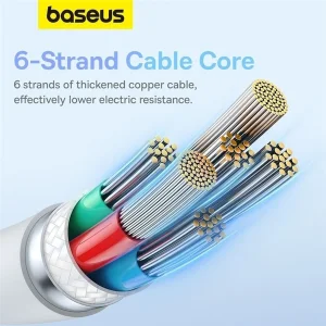 کابل USB-C بیسوس مدل Pudding Series P10355702221-B2 طول 2 متر