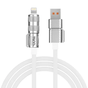 کابل تبدیل USB/USB-C به لایتنینگ/USB-C تسکو مدل GCA 240W طول 1.2 متر