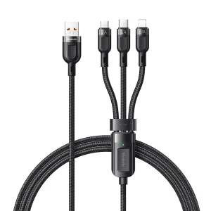 کابل تبدیل  USB به microUSB / لایتنینگ / USB-C مک دودو مدل CA-0930 طول 1.2 متر