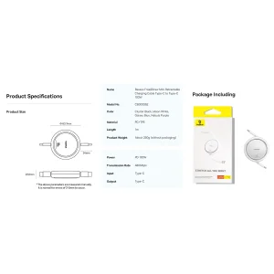 کابل USB-C باسئوس مدل CB000062 طول 1 متر