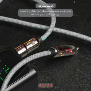کابل تبدیل USB/USB-C به لایتنینگ/USB-C تسکو مدل GCA 60 W طول 2 متر