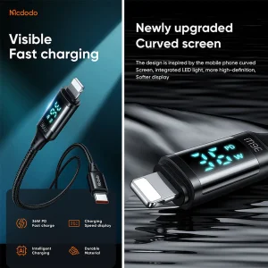 کابل تبدیل USB-C به لایتنینگ مک دودو مدل CA-103 36W طول 1.2 متر