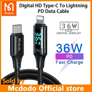 کابل تبدیل USB-C به لایتنینگ مک دودو مدل CA-103 36W طول 1.2 متر