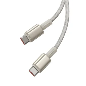 کابل تبدیل USB-C بیسوس مدل Tungsten Gold (100W) طول 2 متر