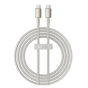 کابل تبدیل USB-C بیسوس مدل Tungsten Gold (100W) طول 2 متر