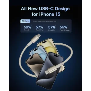 کابل تبدیل USB-C بیسوس مدل Tungsten Gold (100W) طول 2 متر