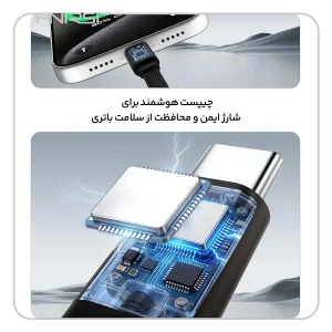 کابل USB-C فنیرسی  مدل FC150240 Gaming استندی طول 1.5 متر