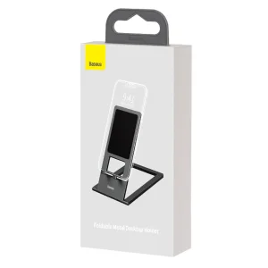 پایه نگهدارنده گوشی موبایل و تبلت بیسوس مدل Foldable Metal Desktop Holder LUKP000013