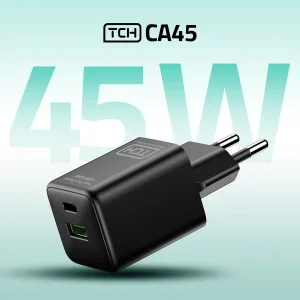 شارژر دیواری 45 وات 2 پورت تی سی اچ مدل TCH CA45