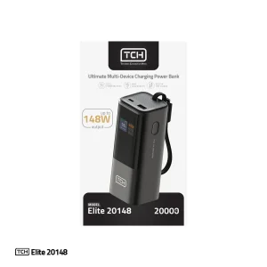 پاوربانک 148 وات تی سی اچ مدل Elite 20148 ظرفیت 20000 میلی‌آمپرساعت