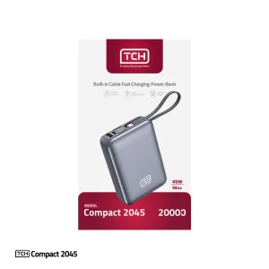 پاوربانک 45 وات تی سی اچ مدل Compact 2045 ظرفیت 20000 میلی‌آمپرساعت