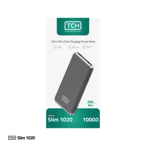 پاوربانک 20 وات تی سی اچ مدل Slim1020 ظرفیت 10000 میلی‌آمپرساعت