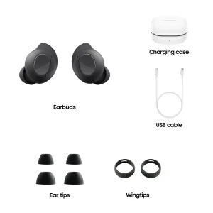 هدفون بلوتوثی سامسونگ مدل Galaxy Buds FE با نویز کنسلینگ فعال (ANC)، درگاه شارژ USB Type-C، دارای میکروفون دوگانه، مقاوم در برابر رطوبت و عرق