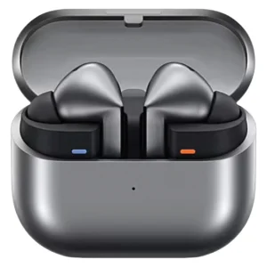 هدفون بلوتوثی سامسونگ مدل Galaxy Buds3 Pro دارای نویز کنسلینگ فعال (ANC)، درگاه شارژ USB Type-C، شارژ بی سیم، با قابلیت اتصال به چند دستگاه، پشتیبانی از فرمان لمسی، پشتیبانی از دستیار صوتی، مقاوم در برابر آب