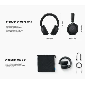 هدفون بلوتوثی انکر مدل Soundcore Space 2 با نویز کنسلینگ فعال ANC، صدای Hi-Res و شارژدهی تا 70 ساعت