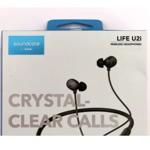 هدفون بلوتوثی گردنی انکر مدل A3213 U2i با نویز کنسلینگ میکروفون (ENC)، درگاه شارژ USB Type-C، دارای میکروفون با فناوری حذف نویز CVC 8.0، طراحی ارگونومیک و راحت، پشتیبانی از دستیار صوتی و فرمان لمسی، مقاوم در برابر آب
