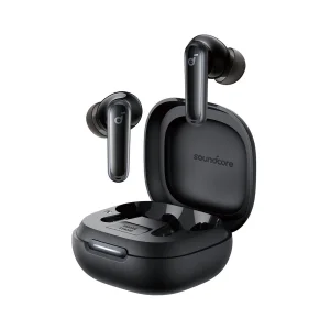 هدفون بلوتوثی انکر مدل Soundcore P40i با نویز کنسلینگ فعال (ANC)، نویز کنسلینگ (ENC)، درگاه شارژ USB Type-C، دارای 6 میکروفون داخلی با بهره‌گیری از هوش مصنوعی، پشتیبانی از فرمان لمسی، مقاوم در برابر آب