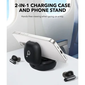 هدفون بلوتوثی انکر مدل Soundcore P40i با نویز کنسلینگ فعال (ANC)، نویز کنسلینگ (ENC)، درگاه شارژ USB Type-C، دارای 6 میکروفون داخلی با بهره‌گیری از هوش مصنوعی، پشتیبانی از فرمان لمسی، مقاوم در برابر آب