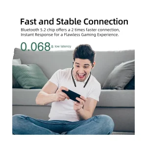 هدفون بلوتوثی گردنی QCY مدل C2 با قابلیت حذف نویز محیطی (ENC)، درگاه شارژ USB Type-C، با قابلیت شارژ سریع، مقاوم در برابر رطوبت و عرق (IPX4)