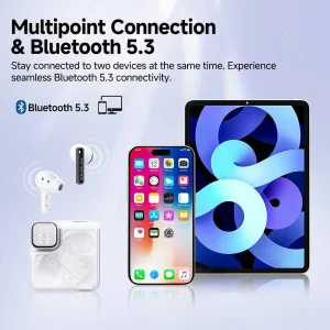 هدفون بلوتوثی کیو سی وای مدل MeloBuds Neo بدون قابلیت نویز کنسلینگ، درگاه شارژ USB Type-C، مقاوم در برابر رطوبت و عرق با استاندارد IPX5
