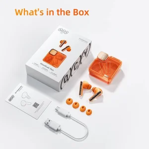 هدفون بلوتوثی کیو سی وای مدل MeloBuds Neo بدون قابلیت نویز کنسلینگ، درگاه شارژ USB Type-C، مقاوم در برابر رطوبت و عرق با استاندارد IPX5